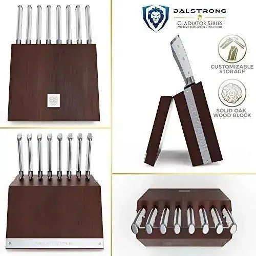 DALSTRONG Steak Knives Set with Folding Block, 8-Piece - Gladiator Series