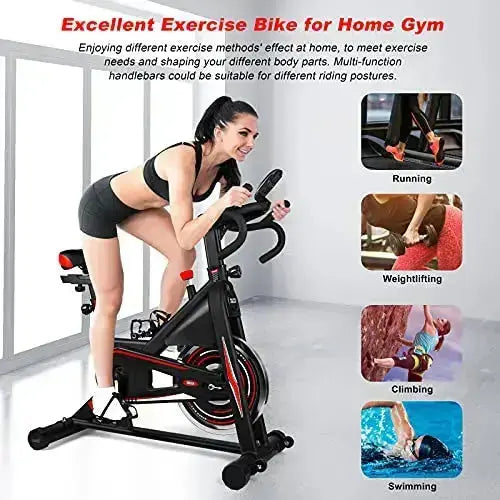 DMASUN Indoor Cycling Stationary Exercise Bike - Black