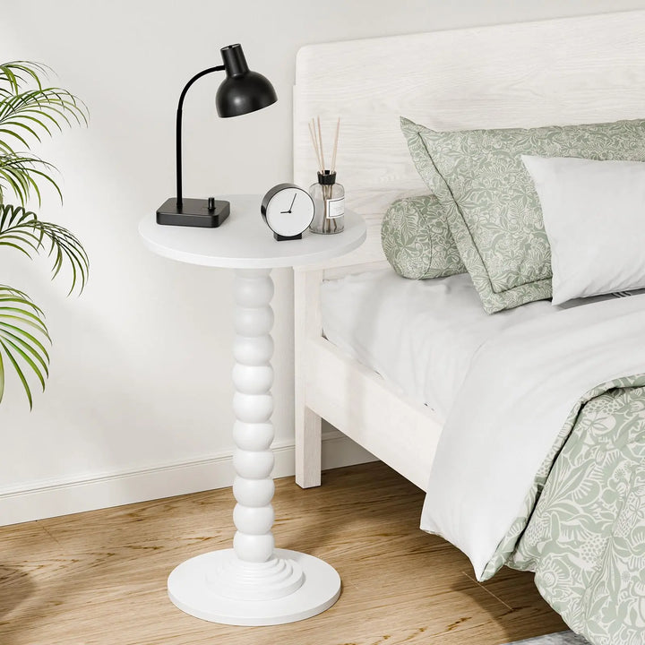 DUMOS Round Side Table, End Table, Nightstand for Bedroom Living Room 2Pack