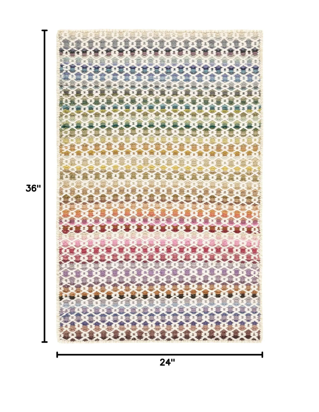 Dash &amp; Albert Poppy Multicolor Geometric Handwoven Wool Rug, 2&