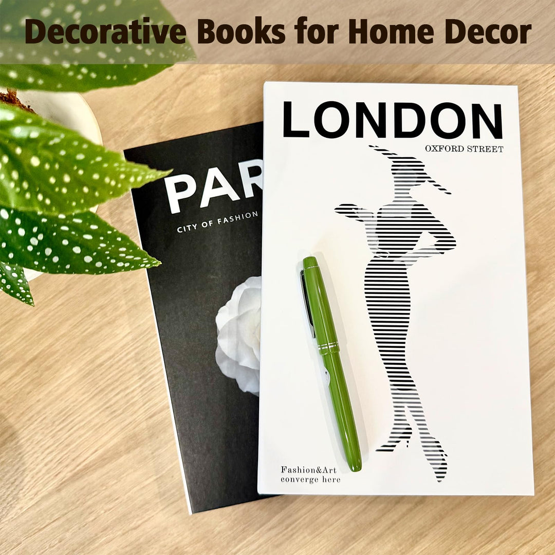 Decorative Books Set of 3, Faux Coffee Table Books for Home Decor 