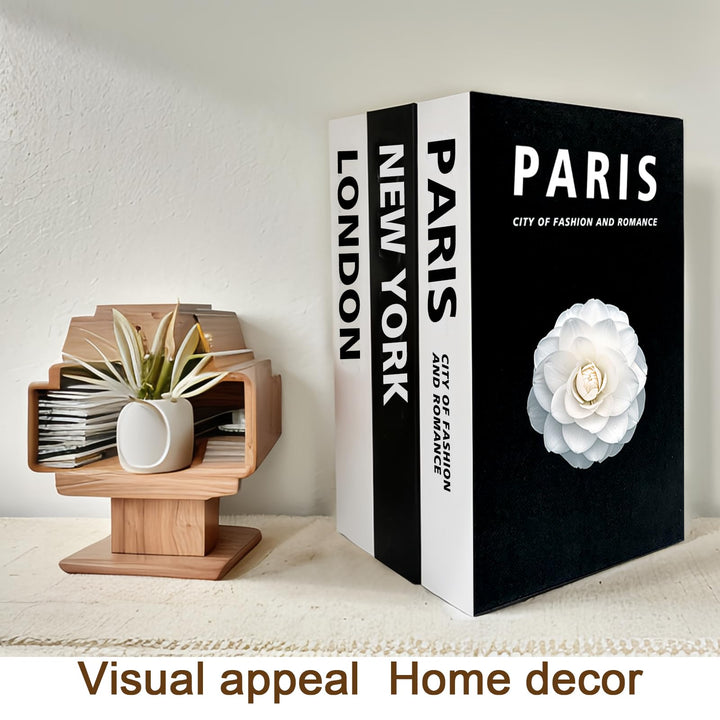 Decorative Books Set of 3, Faux Coffee Table Books for Home Decor 