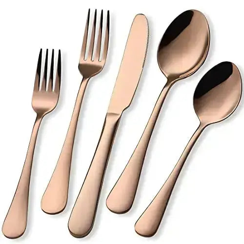 Devico Rose Gold Silverware 20-PC Set - Rose Gold Stainless Steel