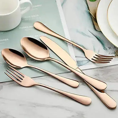 Devico Rose Gold Silverware 20-PC Set - Rose Gold Stainless Steel