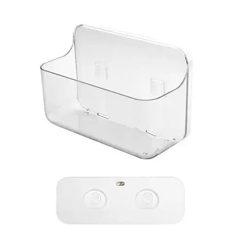 Diesisa 2pc Acrylic Wall Mount Organizer, Adhesive Clear Cabinet Door Organizer,Acrylic Shelves for Wall,No Drilling Hang Walls,with Self Adhesive Tape, for Bathroom, Kitchen, Living Room 