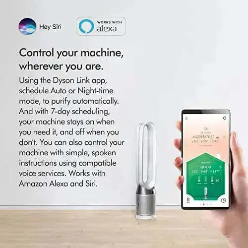 Dyson Pure Cool Air Purifier and Tower Fan, TP04 - White/Silver