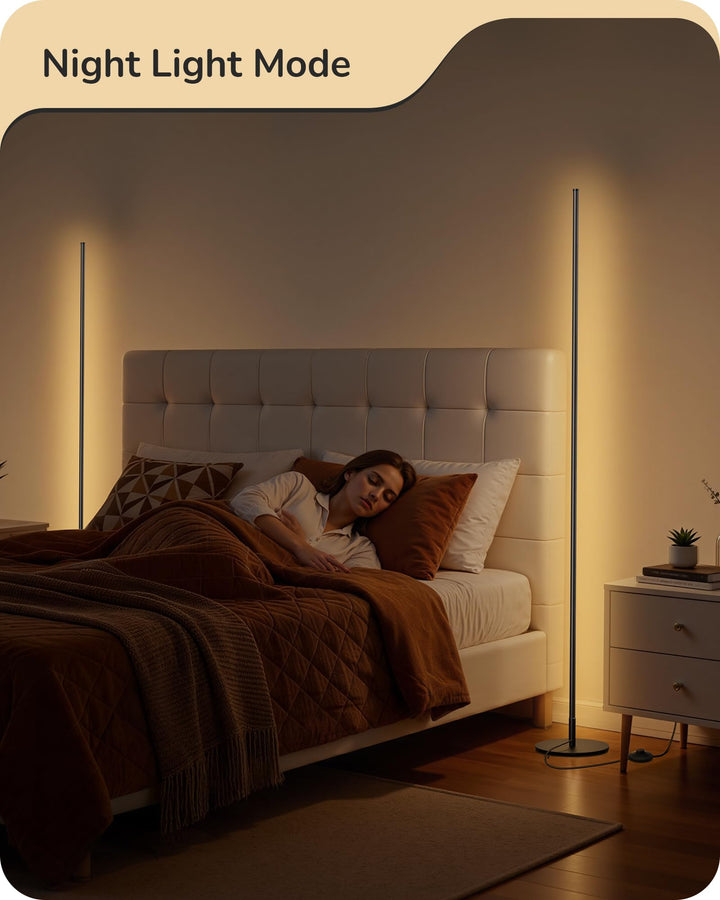 EDISHINE 2 Pack 57.5” Floor Lamp with Remote, Dimmable &amp; 7 CCT Adjustable 