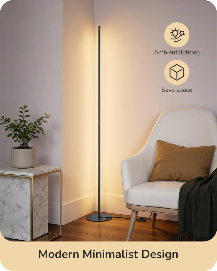 EDISHINE 2 Pack 57.5” Floor Lamp with Remote, Dimmable &amp; 7 CCT Adjustable 