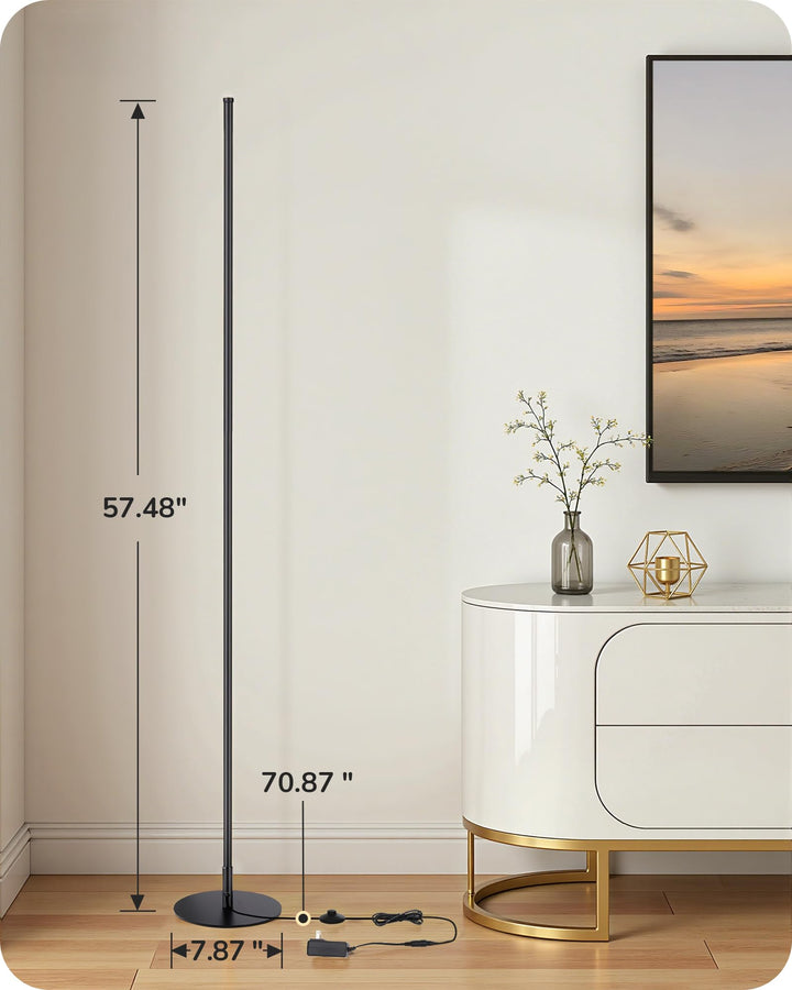 EDISHINE 2 Pack 57.5” Floor Lamp with Remote, Dimmable &amp; 7 CCT Adjustable 