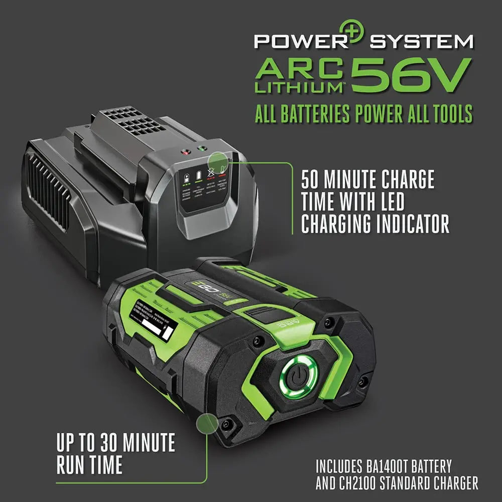 EGO POWER+ String Trimmer, Battery Powered, 15" Trimmer for Weeds and Grass with Rapid Reload, Split Shaft, Includes 56V 2.5Ah Battery and Charger - ST1502SA 