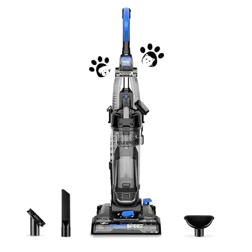 Eureka PowerSpeed Bagless Upright Vacuum Cleaner, Pet Turbo - Black 