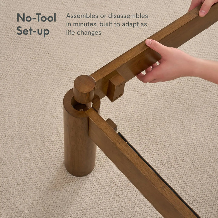 FLEXISPOT Hako G2 Japanese Joinery Bed Frame, King, No-Tool Assembly