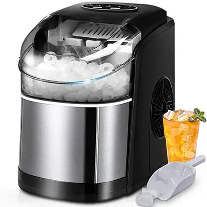 FREE VILLAGE Countertop Ice Maker with Ice Scoop and Basket - Black FREE VILLAGE