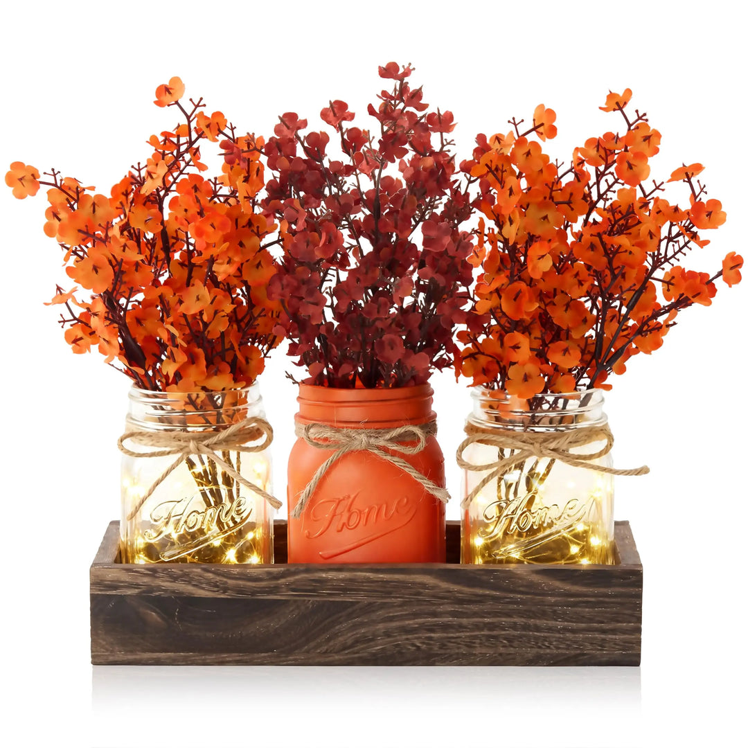Fall Thanksgiving Table Centerpiece, Farmhouse Table Kitchen Decor