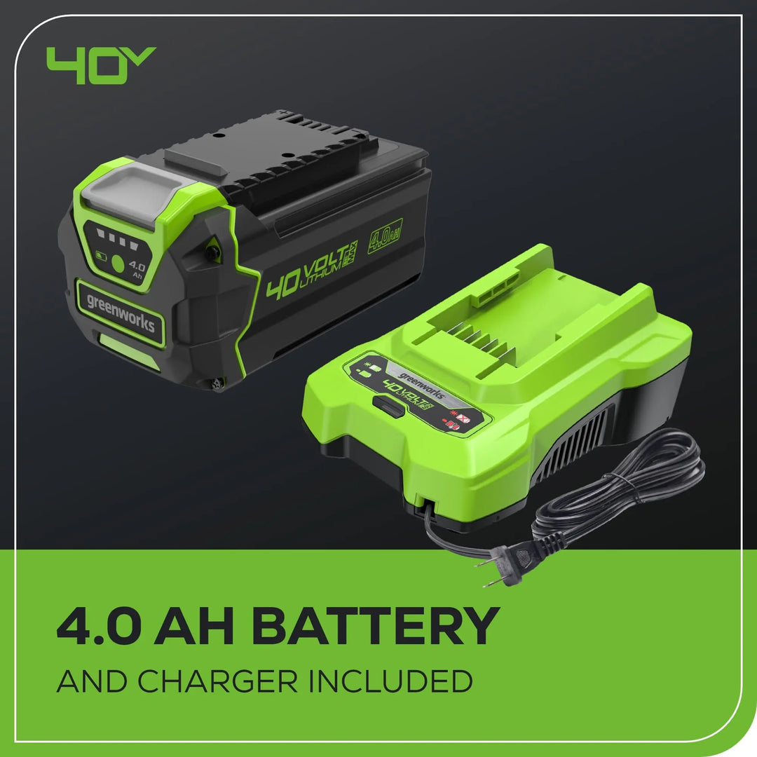 Greenworks 40V 16" Cordless Lawn Mower, Ultra-Light Push Mower with 4.0Ah Battery & Charger(75+ Tool Compatibility, 40Min Runtime) 