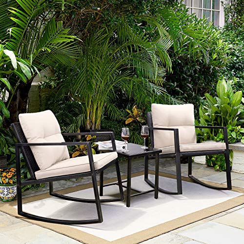 Greesum Patio Furniture, Rocking Wicker Bistro Set