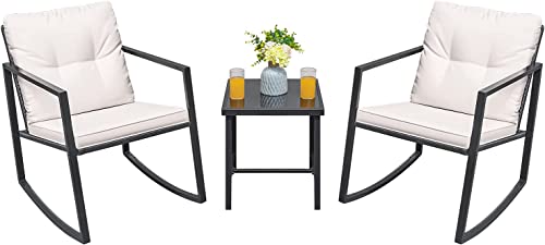 Greesum Patio Furniture, Rocking Wicker Bistro Set