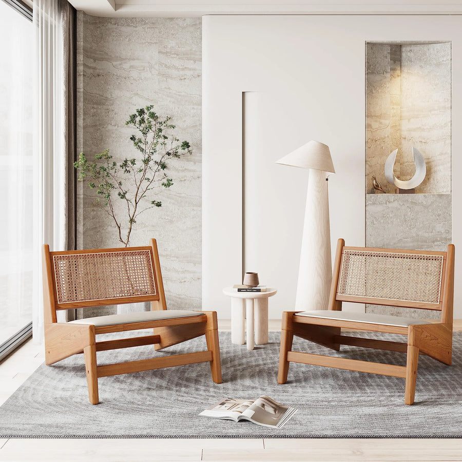 Mid Century Rattan Chair Set of HAOBO Home