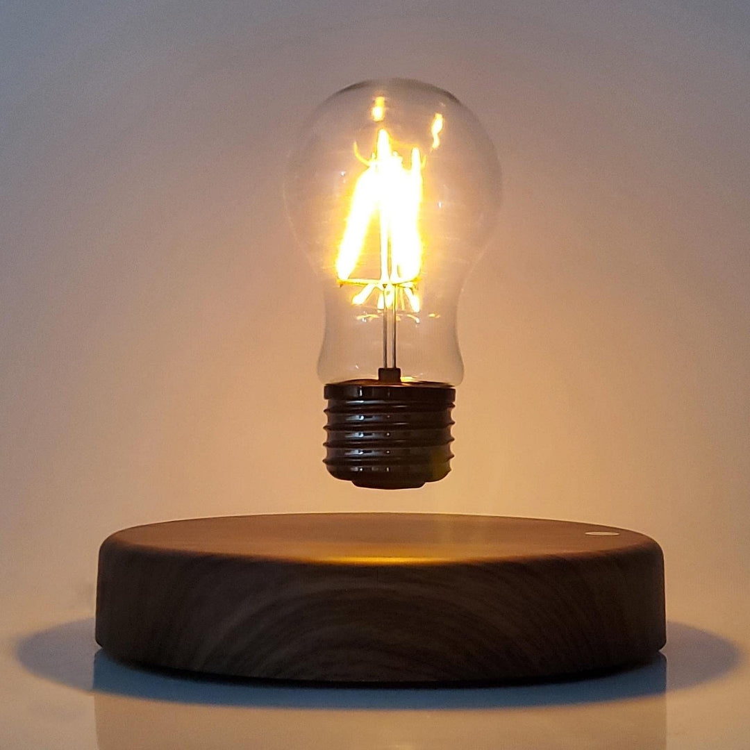 HCNT Levitating Bulb Lamp Magnetic Floating LED Light Desk Lamp Table lamp Night Light, 360 Degree Automatic Rotating Light for Unique Gifts Room Home Office Decor 