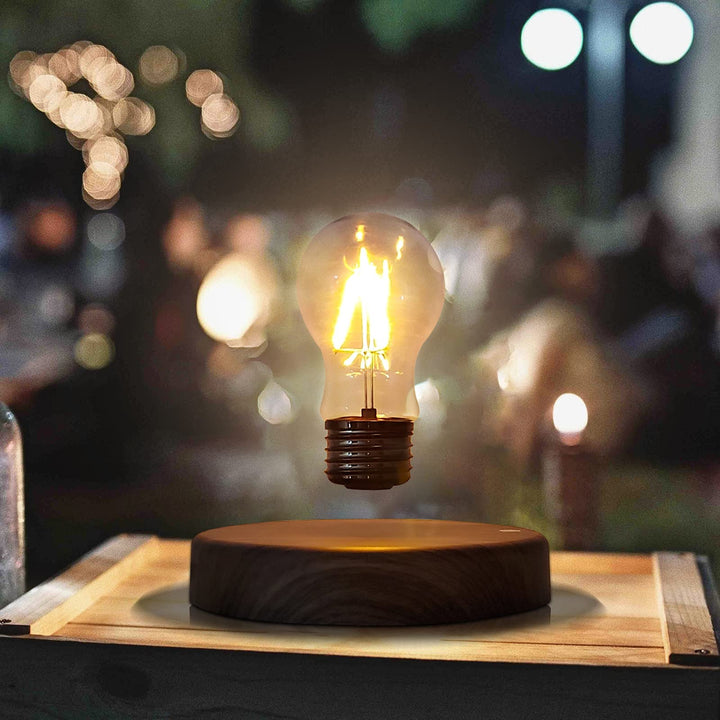 HCNT Levitating Bulb Lamp Magnetic Floating LED Light Desk Lamp Table lamp Night Light, 360 Degree Automatic Rotating Light for Unique Gifts Room Home Office Decor 