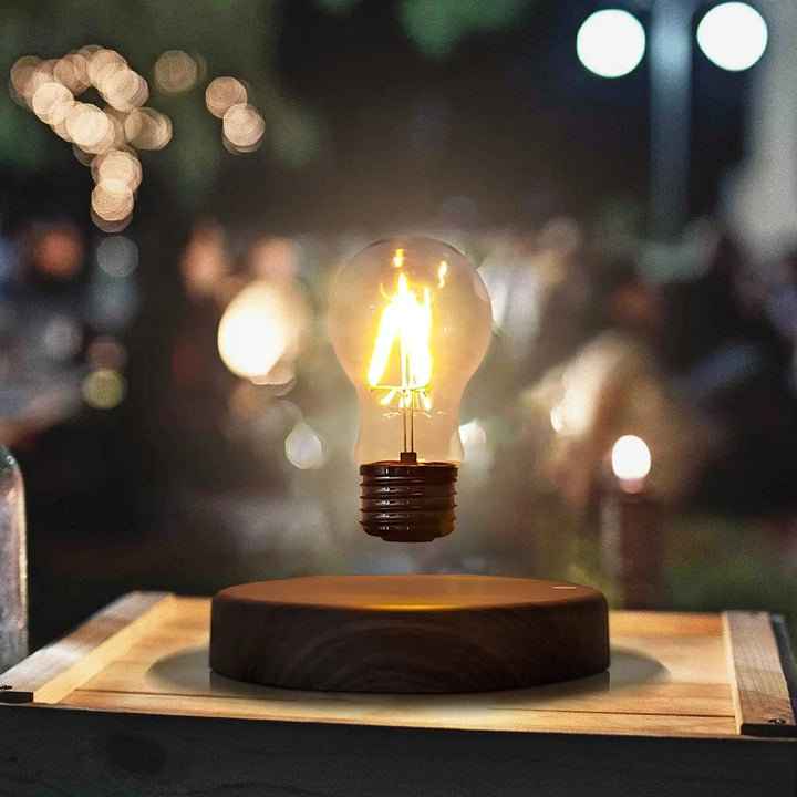 HCNT Levitating Bulb Lamp Magnetic Floating LED Light Desk Lamp Table lamp Night Light, 360 Degree Automatic Rotating Light for Unique Gifts Room Home Office Decor 
