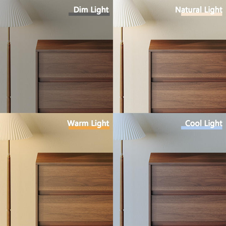 HOUROM Walnut Dresser for Bedroom, 59in Modern 9 Drawer Chest of Drawers 
