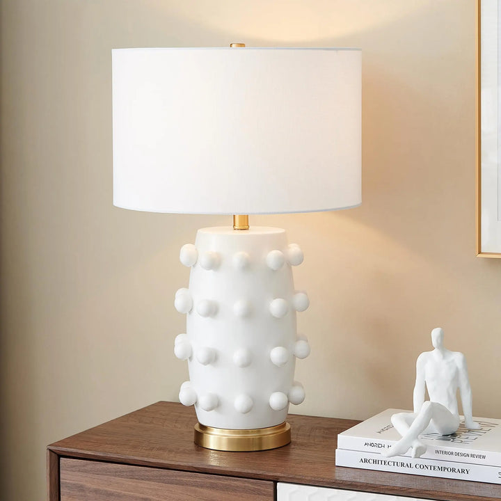 Henn&amp;Hart 26 Inch Modern 1-Light Table Lamp, Flat White