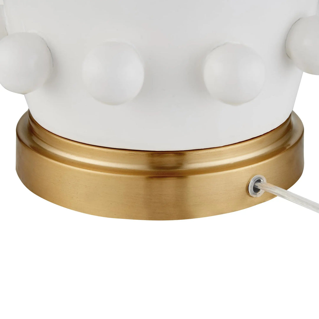 Henn&amp;Hart 26 Inch Modern 1-Light Table Lamp, Flat White