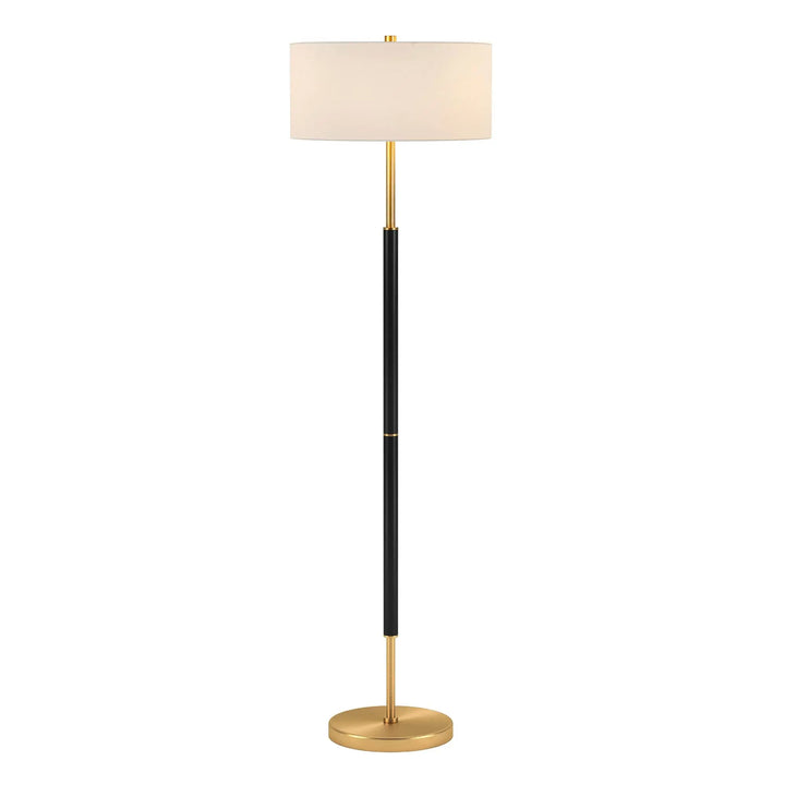 Henn&amp;Hart 61" Modern 2-Light Floor Lamp, Flat Black 
