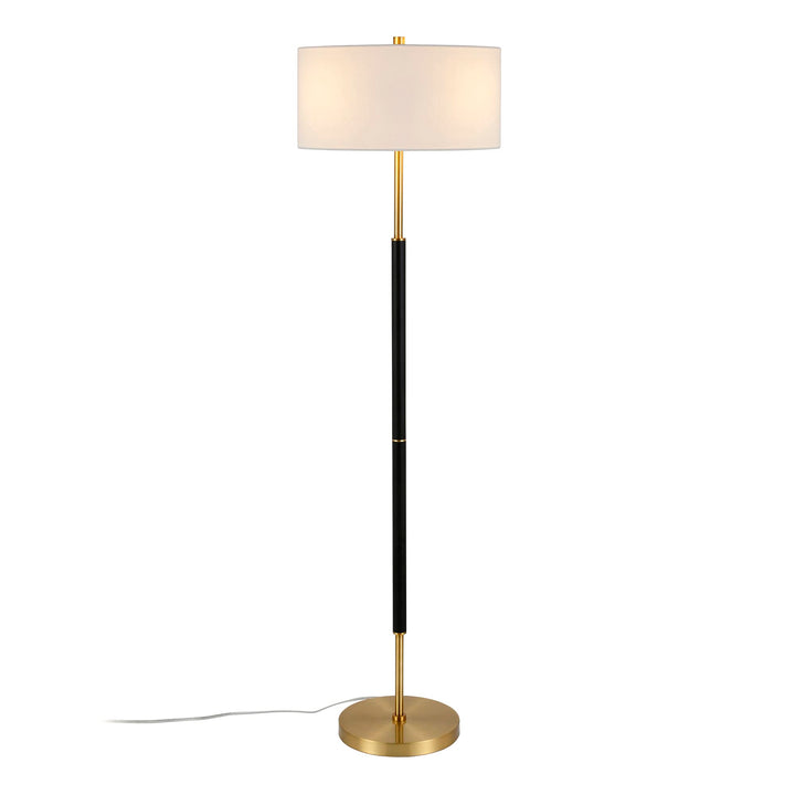 Henn&amp;Hart 61" Modern 2-Light Floor Lamp, Flat Black 