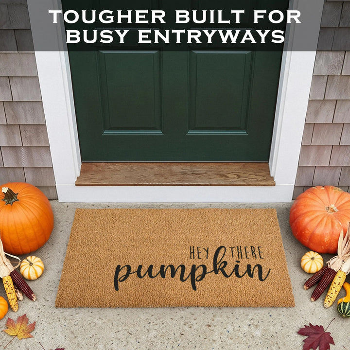 Hey There Pumpkin Door Mat 30x17 Inch, Hello Pumpkin Welcome Mat Coir Fall