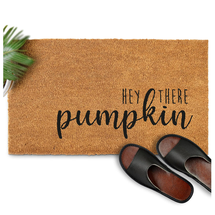 Hey There Pumpkin Door Mat 30x17 Inch, Hello Pumpkin Welcome Mat Coir Fall