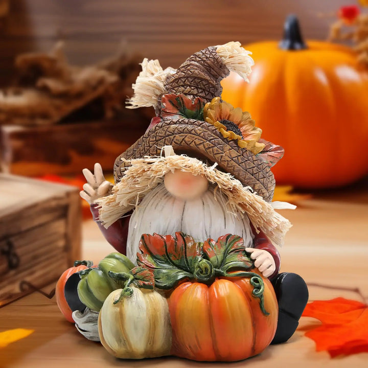 Hodao Fall Thanksgiving Pumpkin Gnomes Decorations for Home