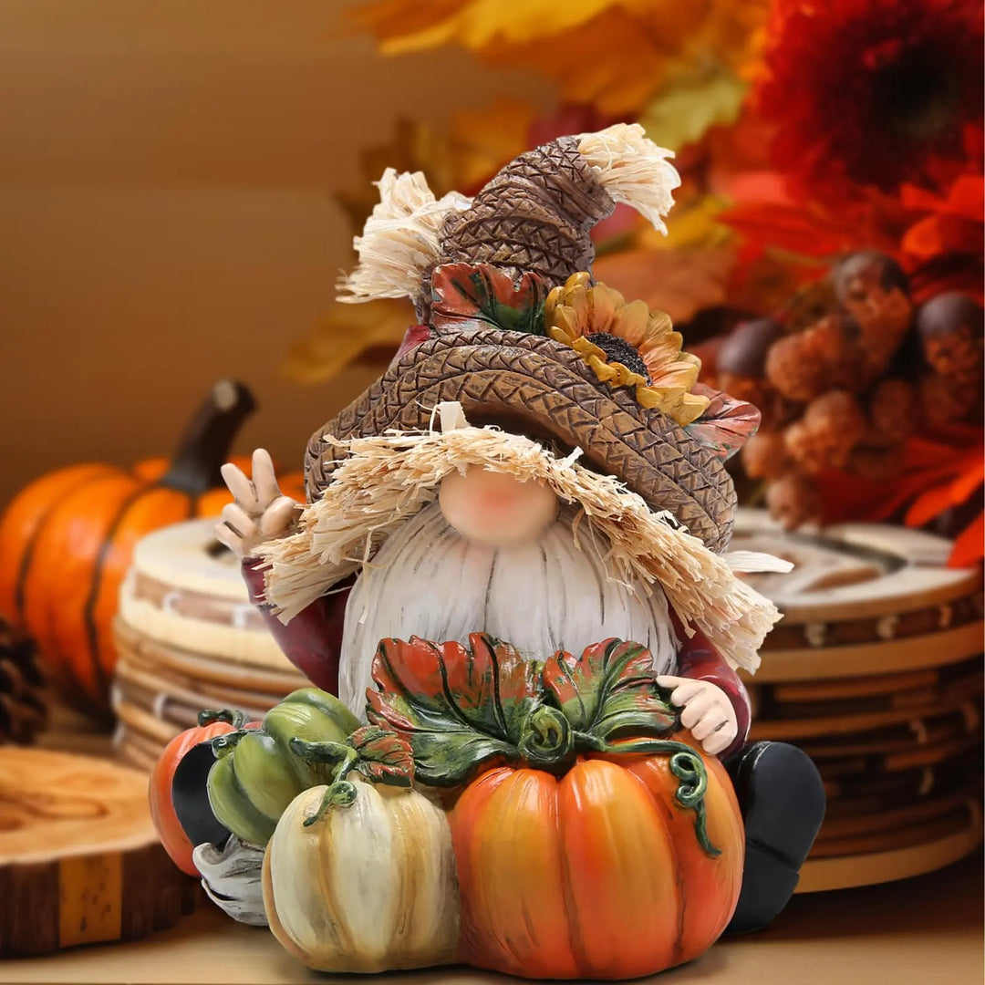 Hodao Fall Thanksgiving Pumpkin Gnomes Decorations for Home