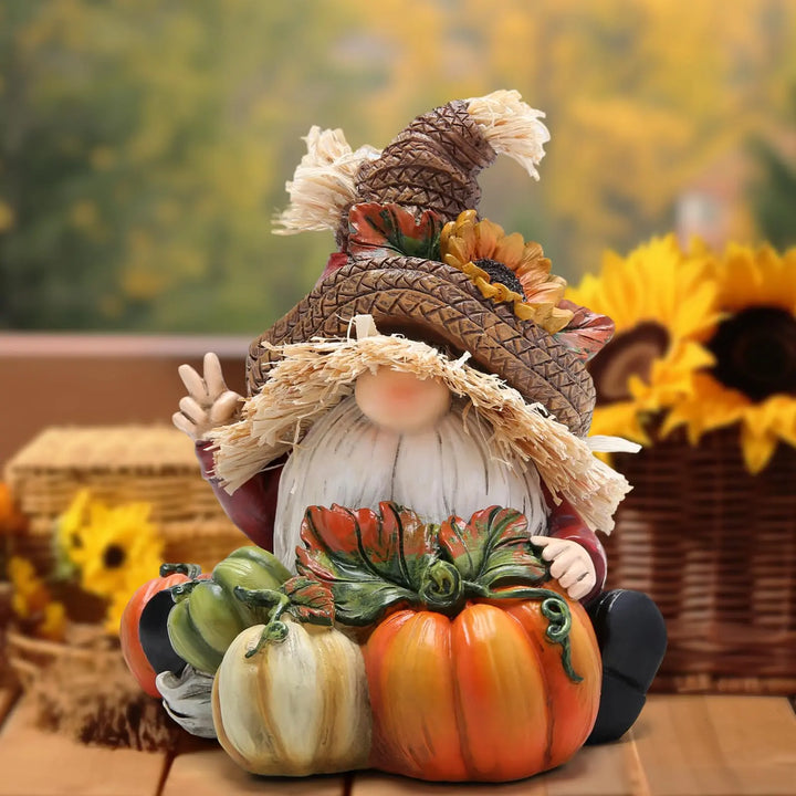Hodao Fall Thanksgiving Pumpkin Gnomes Decorations for Home