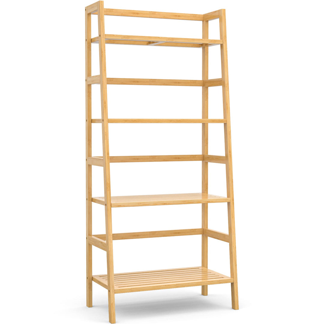 Homykic Bamboo 4-Tier Ladder Shelf 