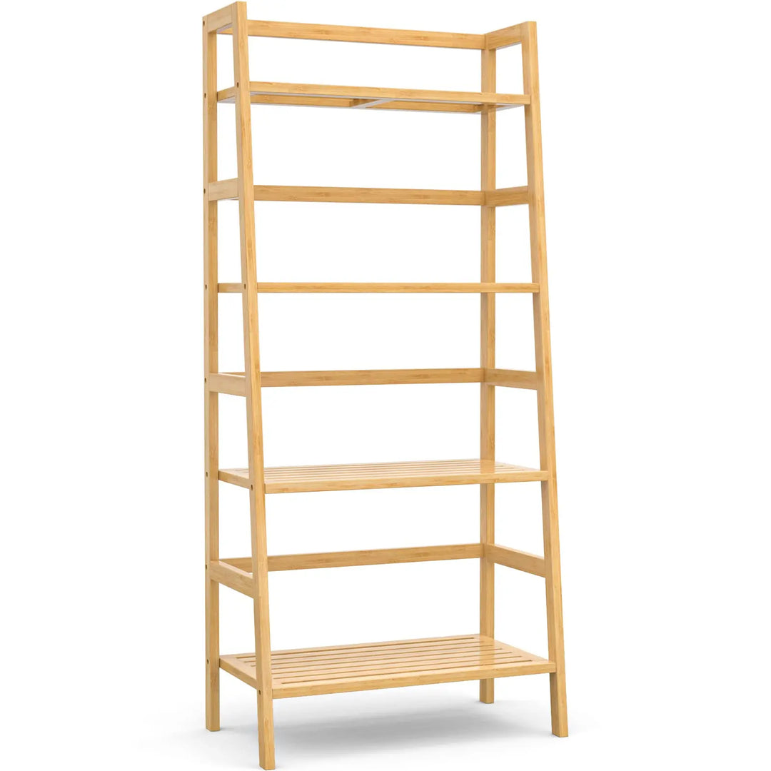 Homykic Bamboo 4-Tier Ladder Shelf 