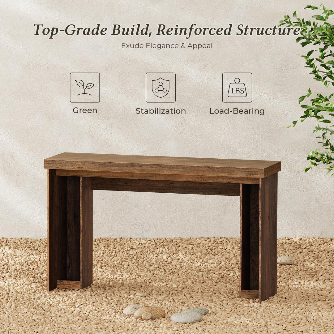 Huuger 54" Entryway Console Table - Rustic Brown 