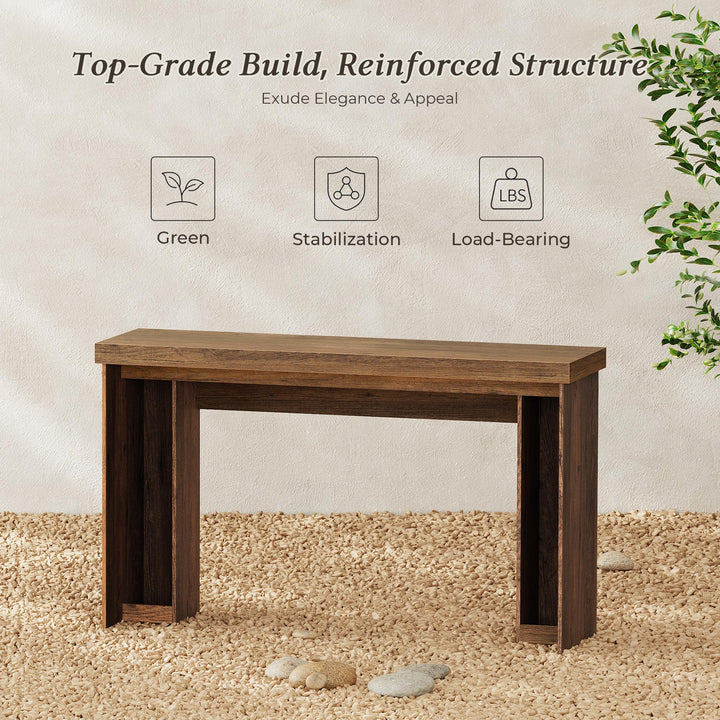 Huuger 54" Entryway Console Table - Rustic Brown 