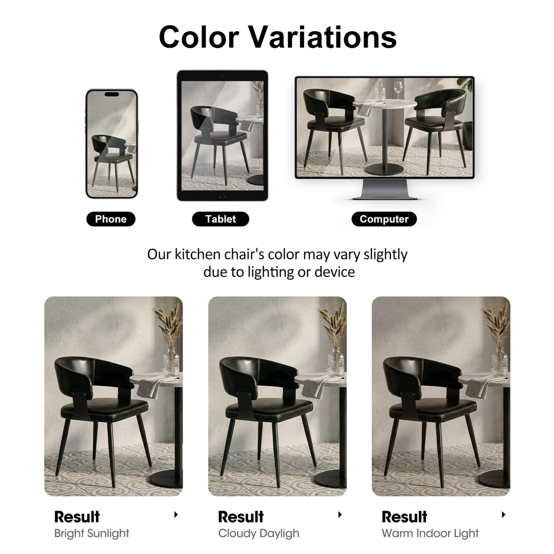 IZXGS Dining Chairs Set of 4, Modern Faux Leather Kitchen Chairs 