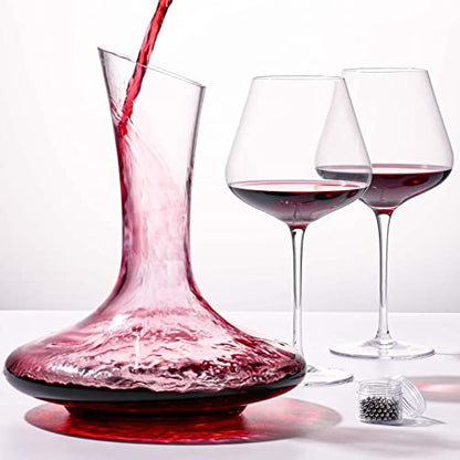 JBHO Wine Decanter with Red Wine Glasses