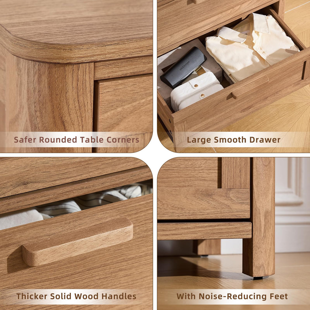 Joaxswe Farmhouse 6 Drawer Dresser for Bedroom, Brown 