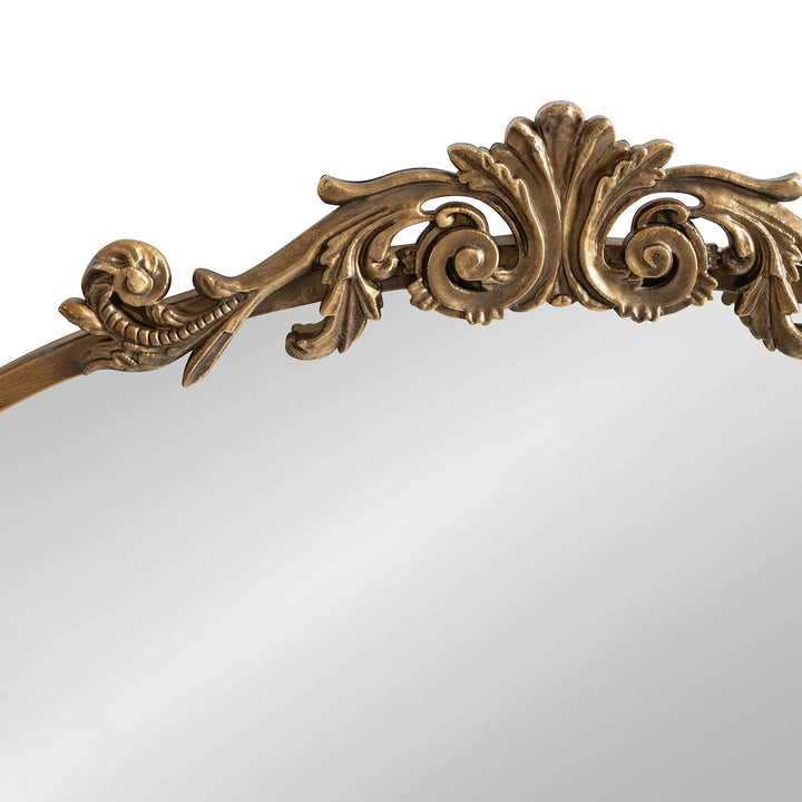 Kate and Laurel Arendahl Traditional Arch Mirror, 19 x 31, Gold, Baroque Inspired Wall Decor