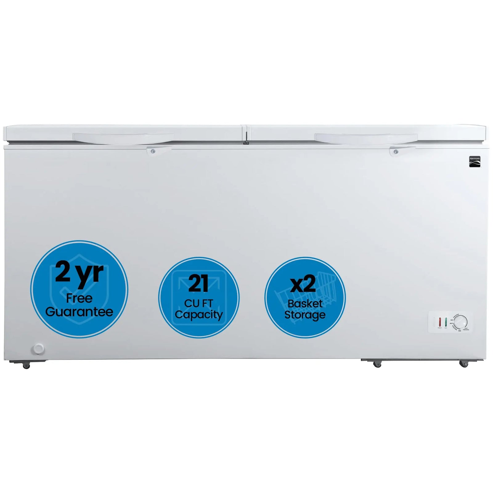 Kenmore Freezer, Convertible Chest Freezer/Refrigerator, 21 Cu. Ft. - White 