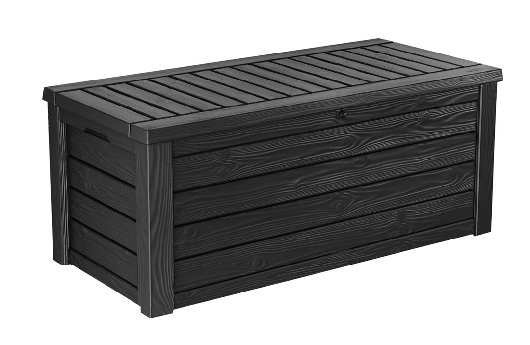 Keter Westwood Outdoor Storage Deck Box, 150 Gallon, Dark Grey 