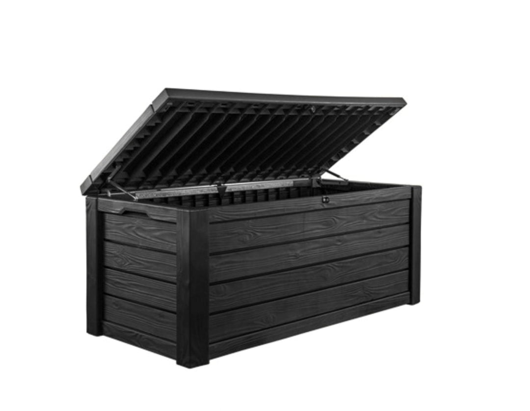 Keter Westwood Outdoor Storage Deck Box, 150 Gallon, Dark Grey 