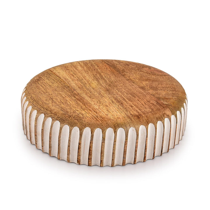 Kimona Fruit Bowls Wood Fruit Bowl or Decorative Bowl for Table Décor for Kitchen Counter or Farmhouse Christmas Centerpiece (10" X 10" X 2.5") 