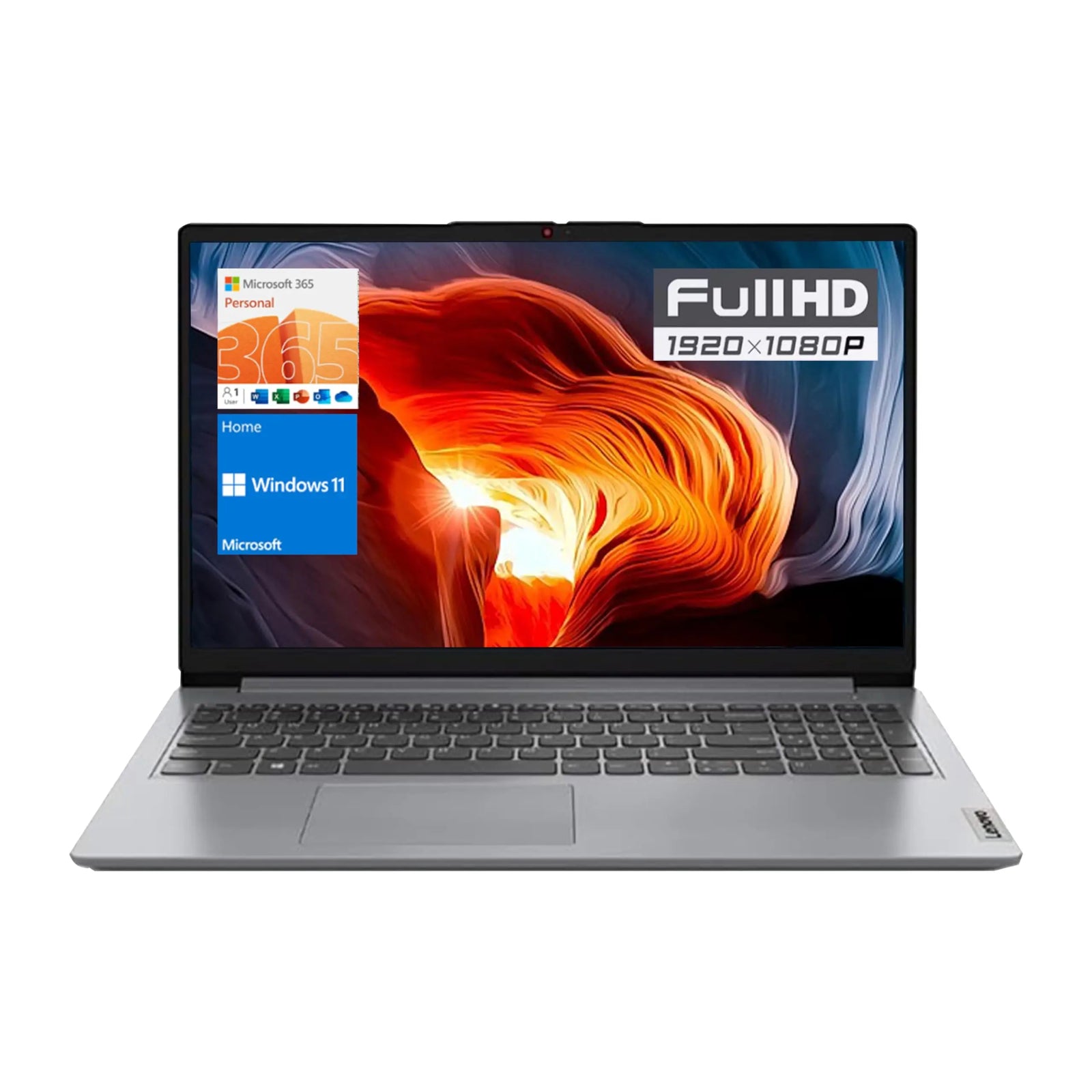 LENOVO IdeaPad 1 Laptop, 15.6” FHD Display, Intel Celeron N4500 Processor, 20GB RAM, 1TB SSD - Grey 