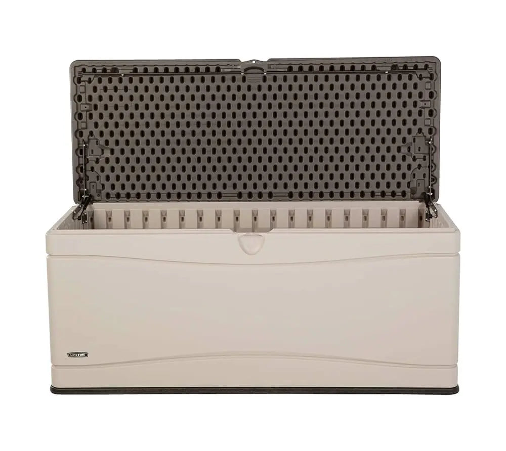 LIFETIME 60012 Extra Large Deck Box, 130 Gallon, Desert Sand/Brown 
