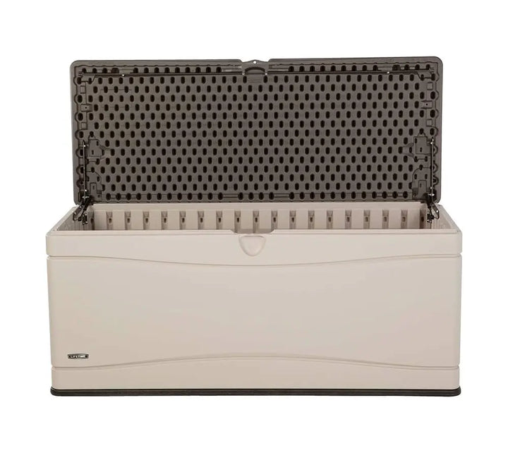 LIFETIME 60012 Extra Large Deck Box, 130 Gallon, Desert Sand/Brown 